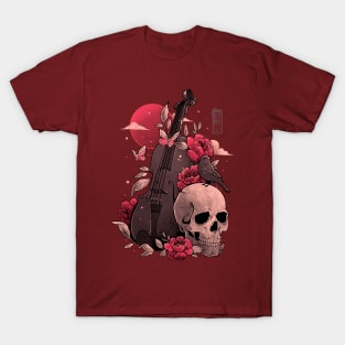 Death and Music - Cello Skull Evil Gift T-Shirt